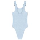 Girls Blue Crinkle Swimsuit, 2, hi-res