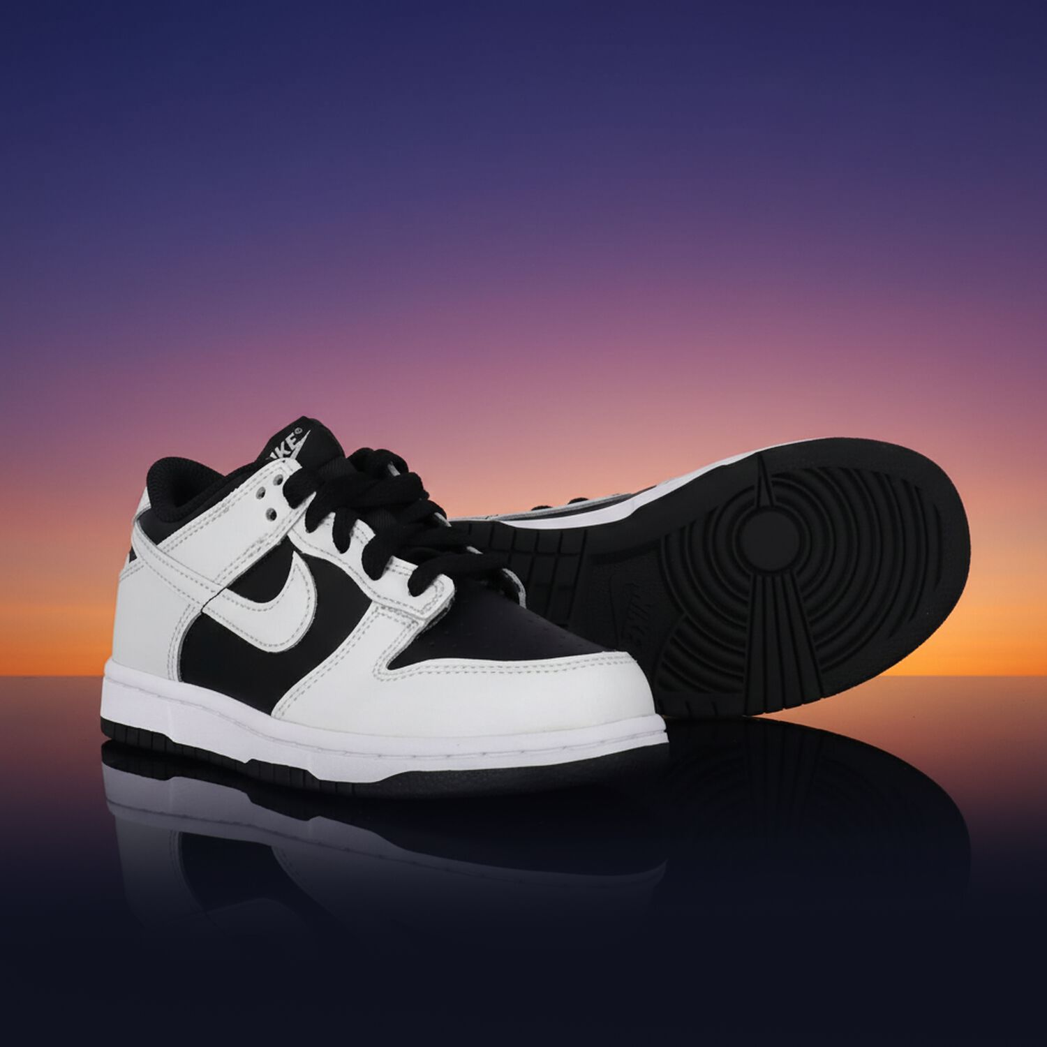 Black & Grey Dunk Low Trainers, 4, hi-res