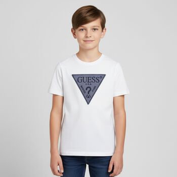 Boys White Logo T-Shirt