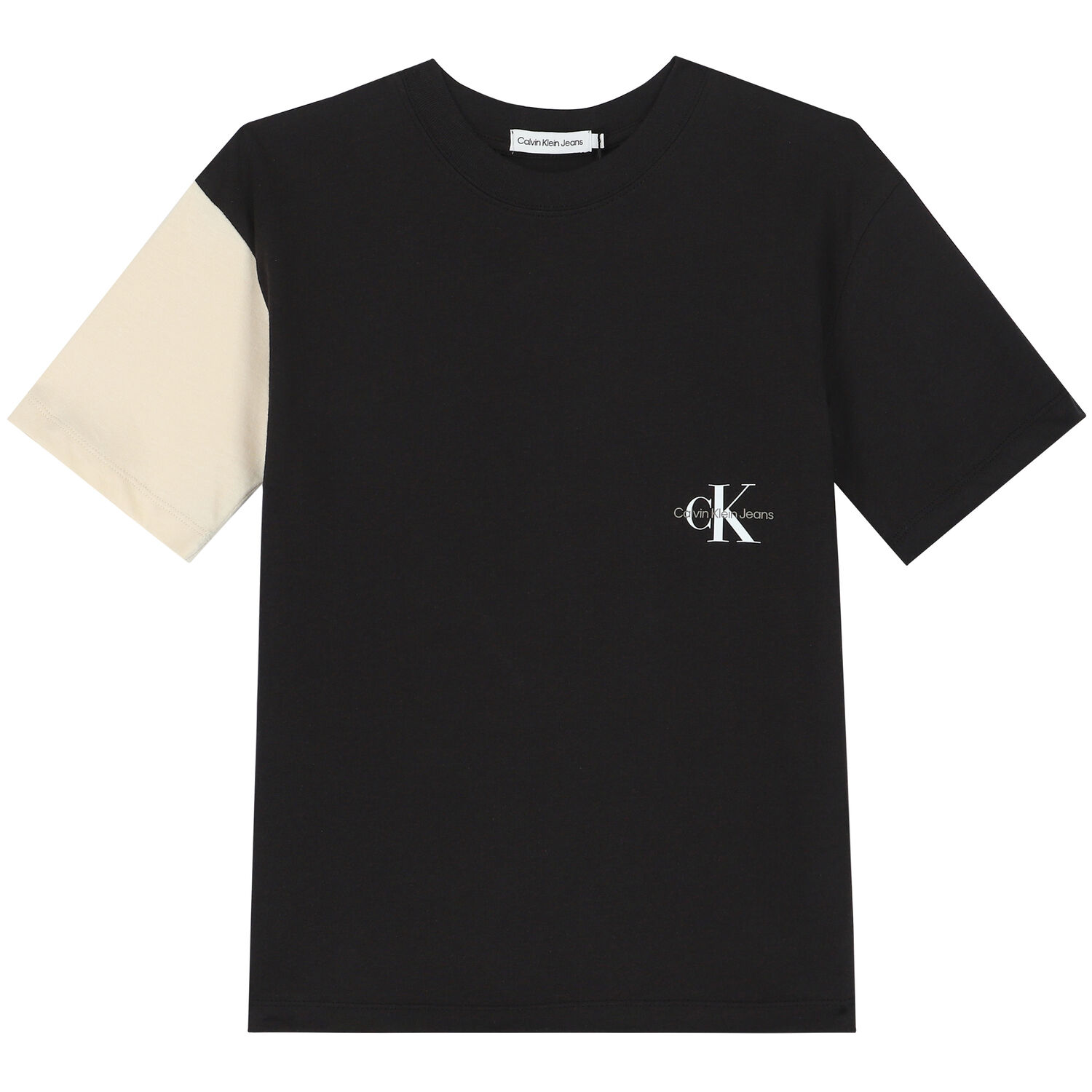 Boys Black & Beige Logo T-Shirt, 1, hi-res