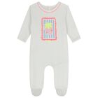 Baby Girls White Strawberry Babygrow, 1, hi-res