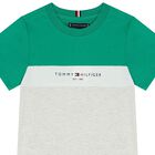 Boys Green & Grey Logo T-Shirt, 3, hi-res