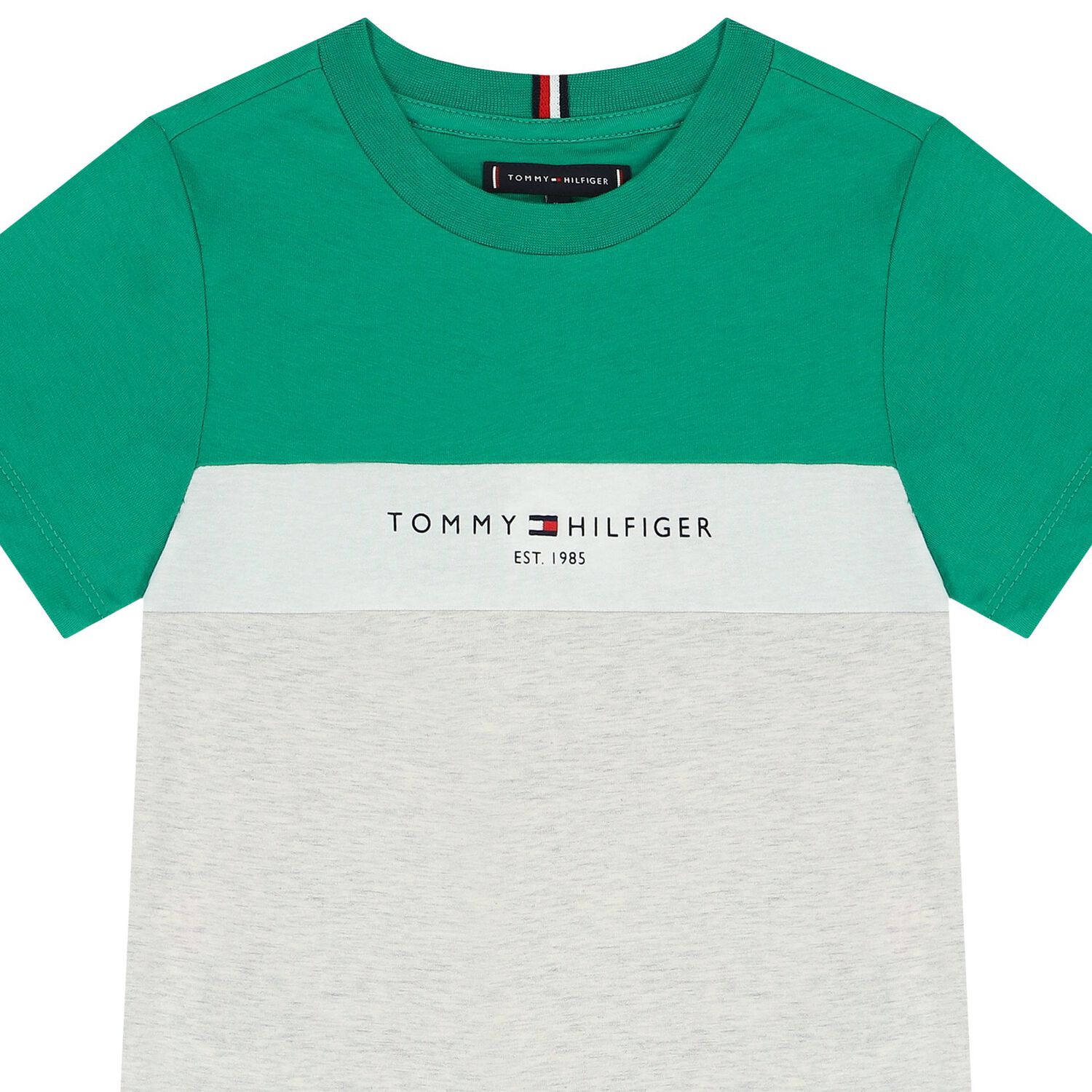 Boys Green & Grey Logo T-Shirt, 3, hi-res