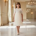 Girls Ivory Sequin & Tulle Dress, 1, hi-res
