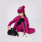 Girls Black Faux Leather Handbag, 1, hi-res