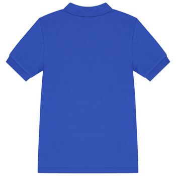 Boys Blue Polo Bear Polo Shirt