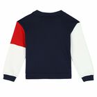 Girls Red, White & Blue Logo Sweatshirt, 1, hi-res