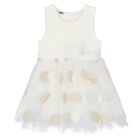 Girls White Tulle Dress, 1, hi-res