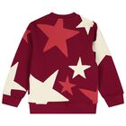 Girls Burgundy Star Logo Sweatshirt, 1, hi-res