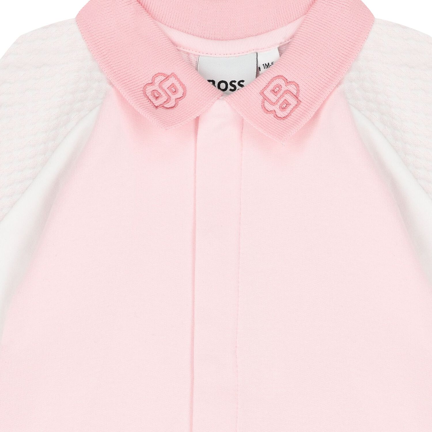 Baby Girls Pink Logo Babygrow, 1, hi-res