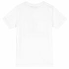 Boys White & Gold Logo T-Shirt, 3, hi-res
