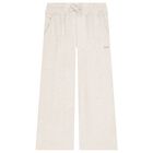 Girls Ivory Logo Joggers, 1, hi-res