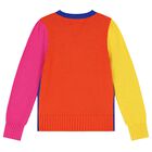 Girls Blue Polo Bear Knitted Top, 1, hi-res