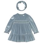 Younger Girls Blue Dress Set, 1, hi-res
