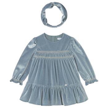 Younger Girls Blue Dress Set
