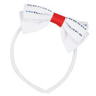 Girls White Bow Headband, 1, hi-res