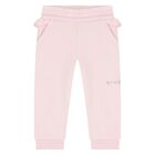 Younger Girls Pink Logo Joggers, 1, hi-res
