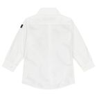 Boys White Logo Shirt, 1, hi-res