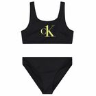 Girls Black Logo Bikini, 1, hi-res
