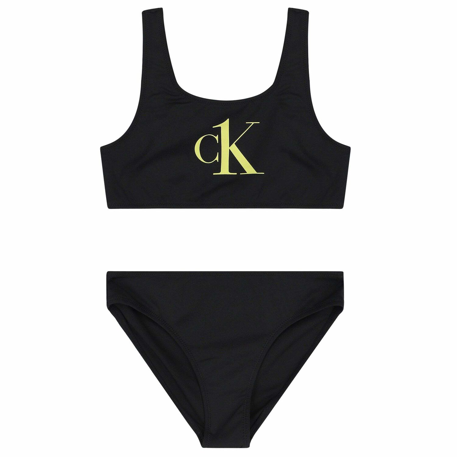 Girls Black Logo Bikini, 1, hi-res