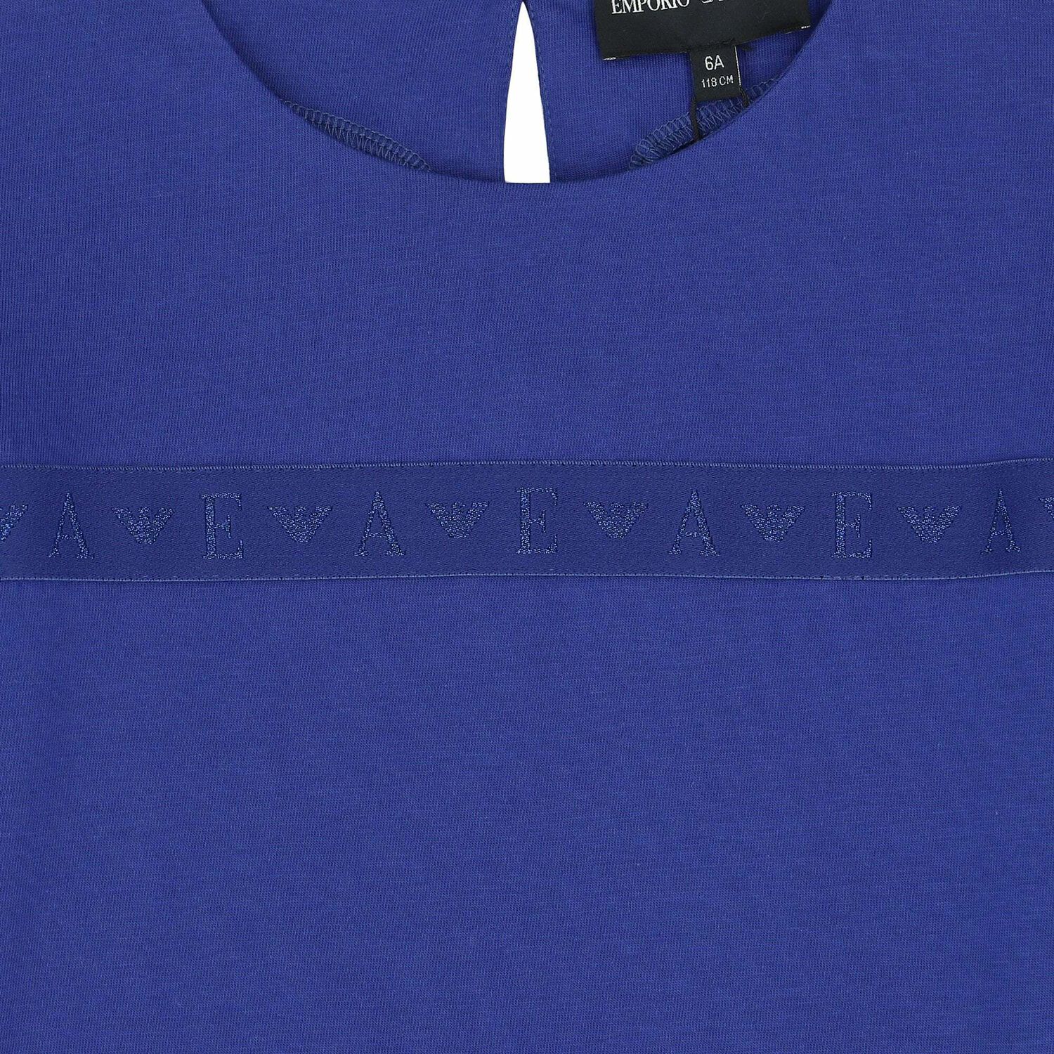 Girls Blue Logo T-Shirt, 1, hi-res
