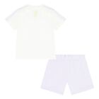 Younger Girls White & Lilac Moana Disney Shorts Set, 1, hi-res
