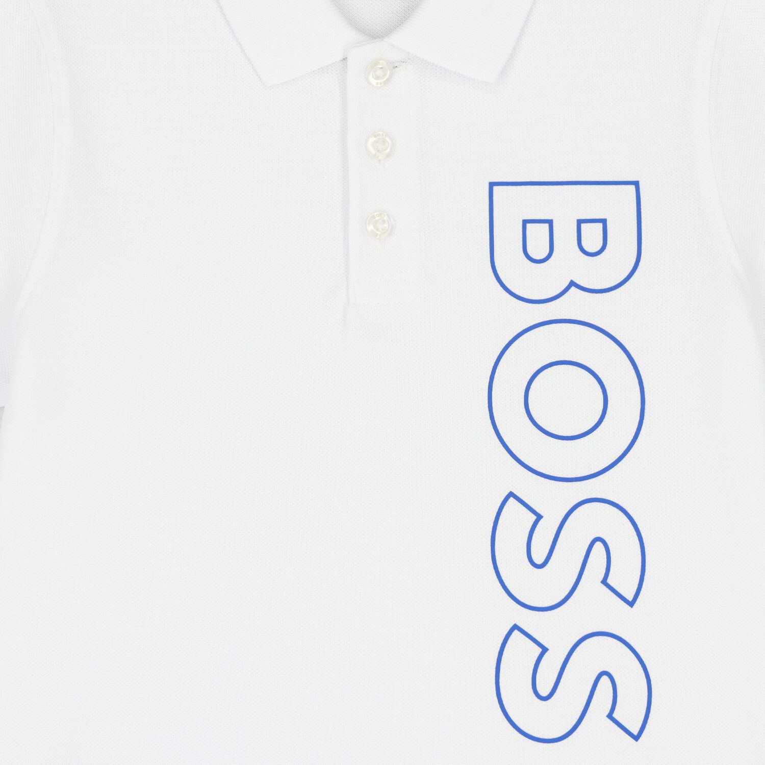 Boys White Logo Polo Shirt, 2, hi-res