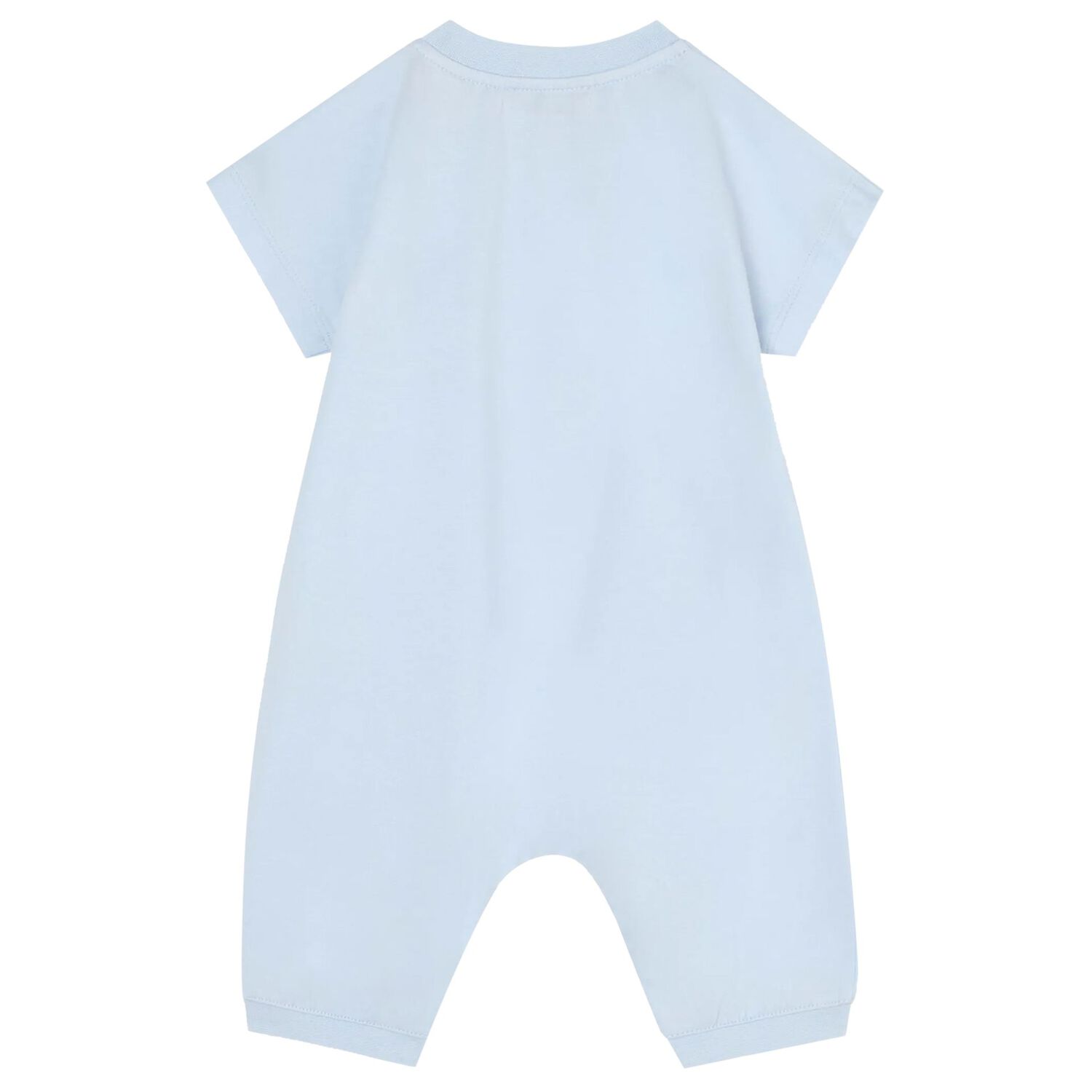 Baby Boys Blue Teddy Bear Logo Romper, 1, hi-res