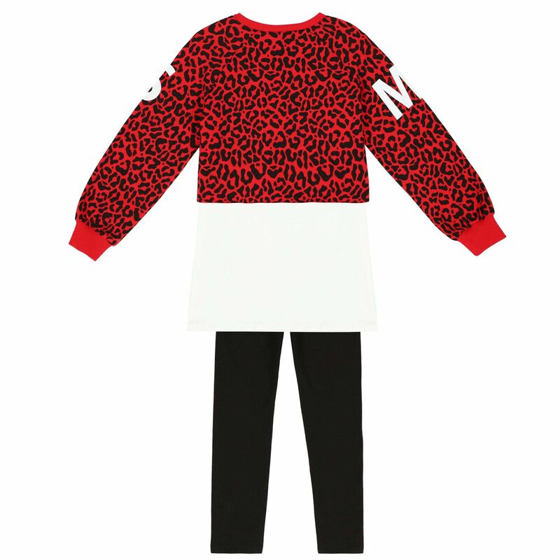 Girls Black & Red 3 Piece Legging Set, 1, hi-res image number null