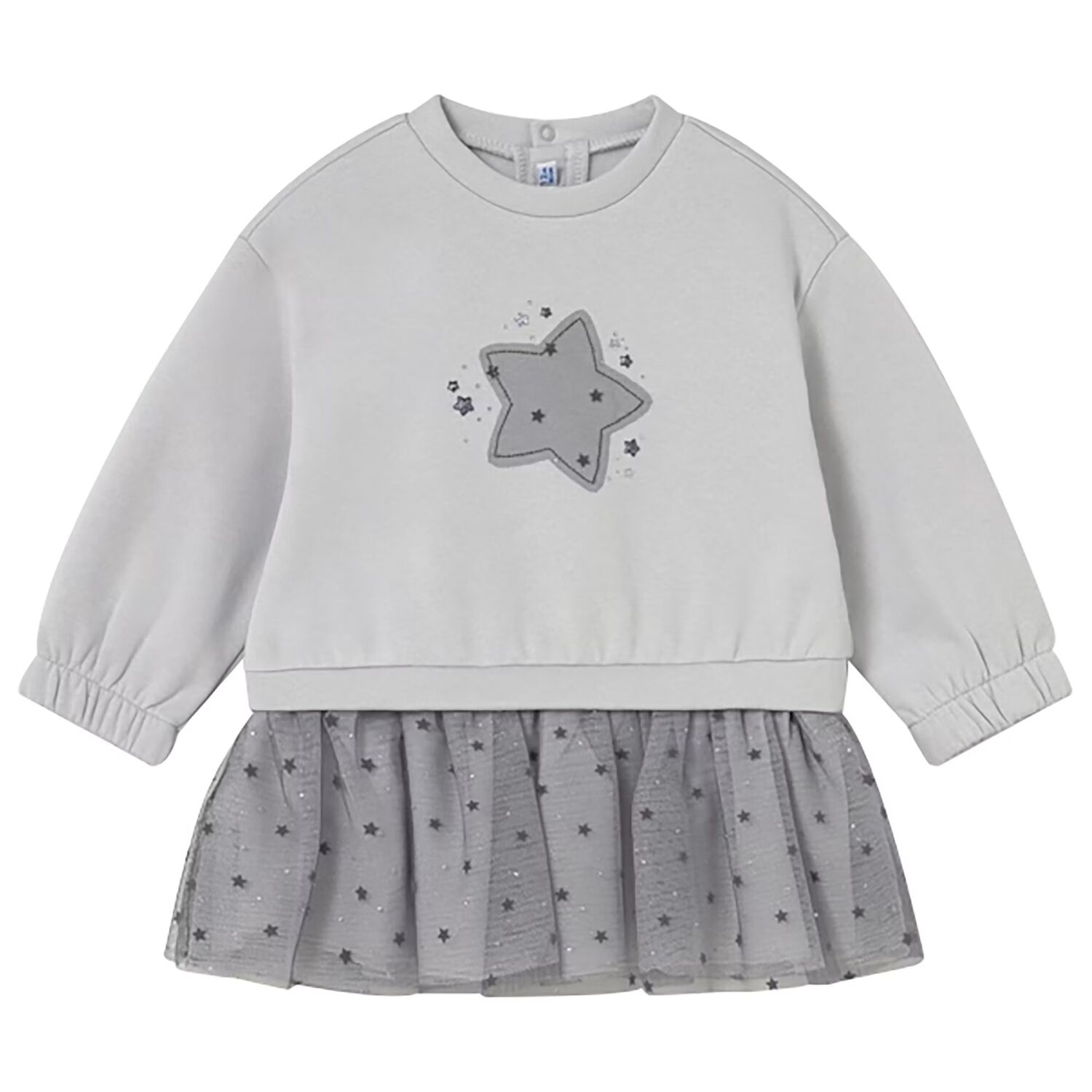Younger Girls Grey Star Dress, 1, hi-res image number null