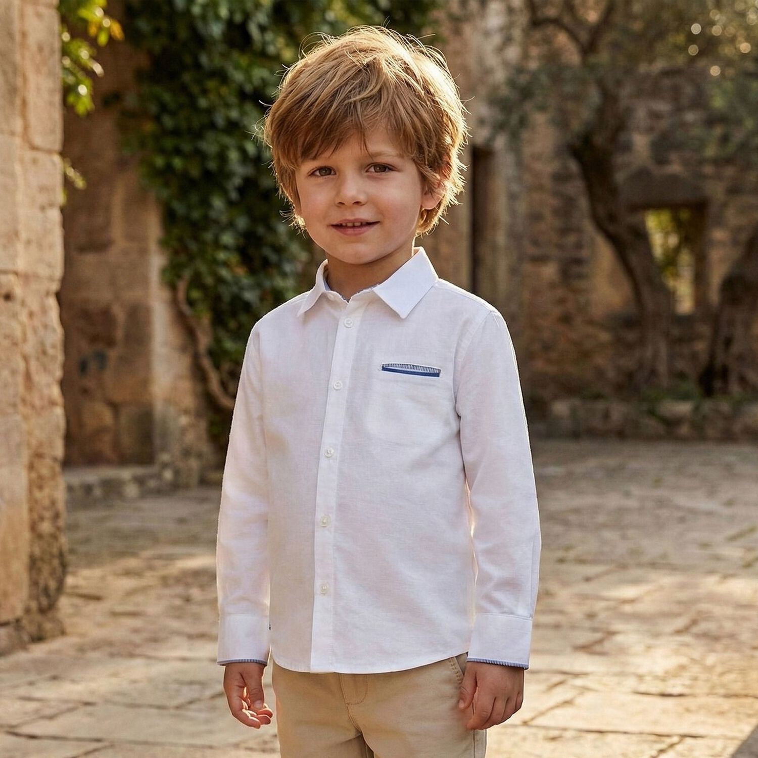 Boys White Shirt, 1, hi-res