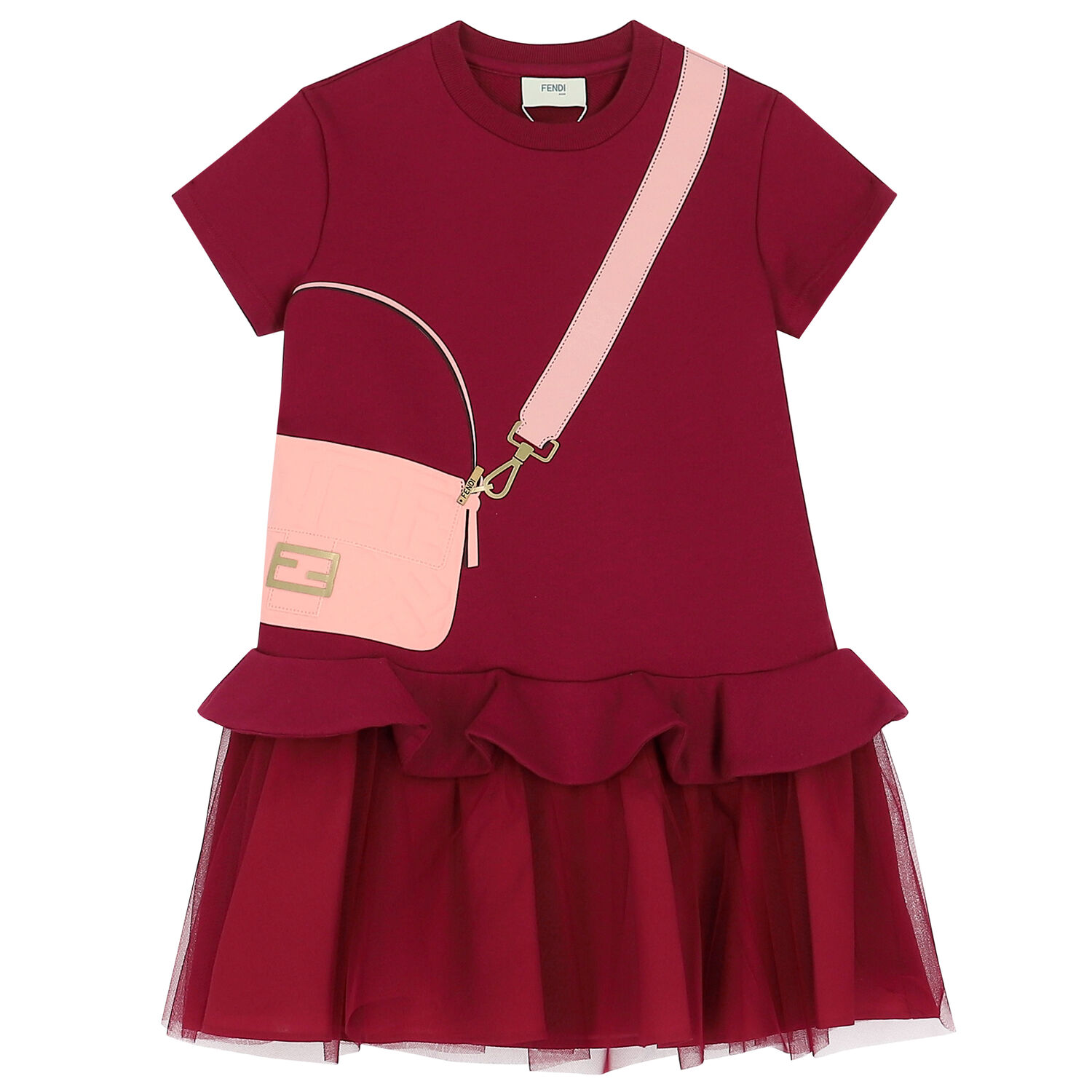 Girls Cranberry Logo Bag Dress, 1, hi-res