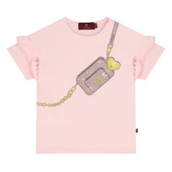 Younger Girls Pink Bag T-Shirt