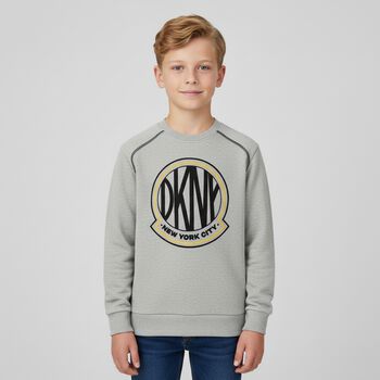 Grey & Black Logo Reversible Sweatshirt