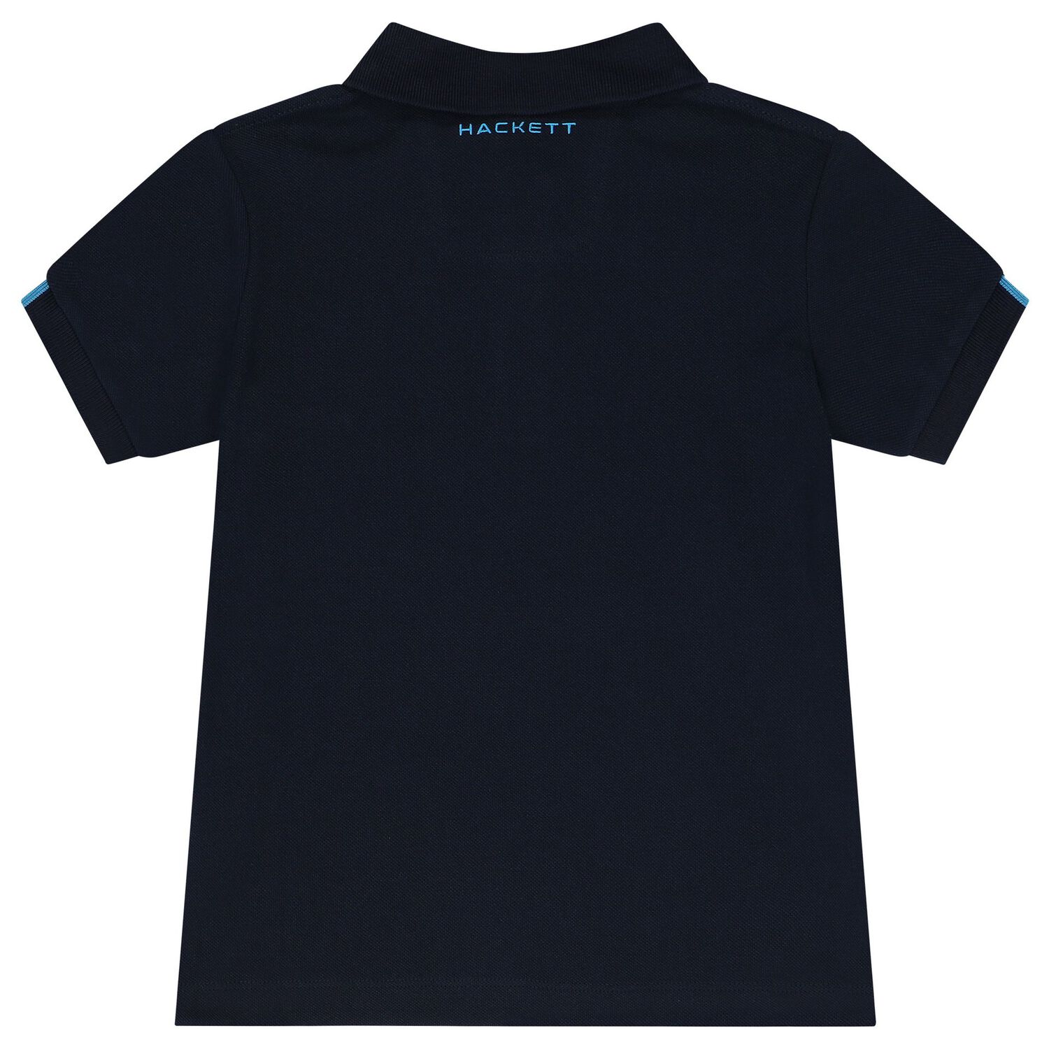 Boys Navy Blue Logo Polo Shirts, 3, hi-res