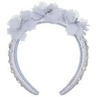 Girls Blue Diamante Headband, 1, hi-res