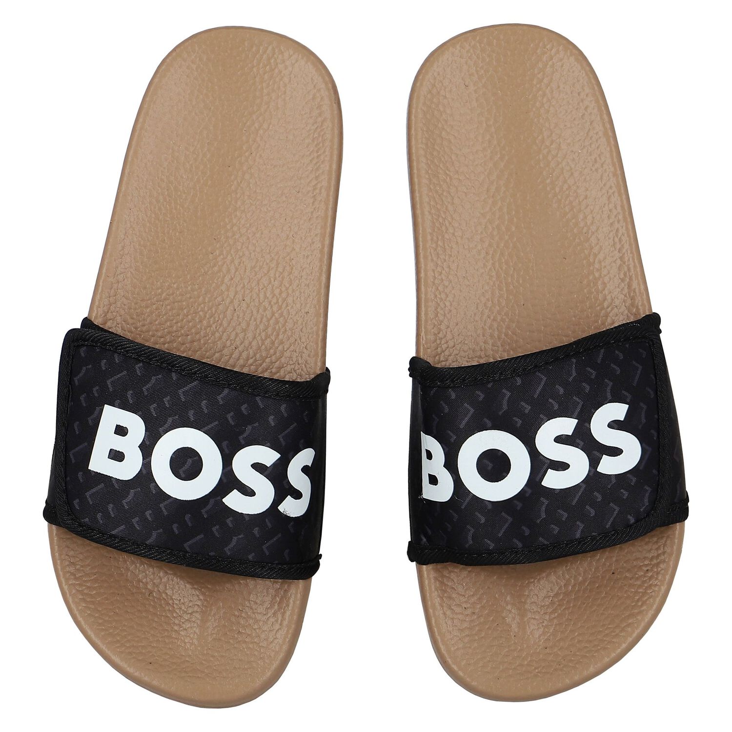 Boys Black Monogram Logo Sliders, 1, hi-res image number null