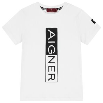 Boys White Logo T-Shirt