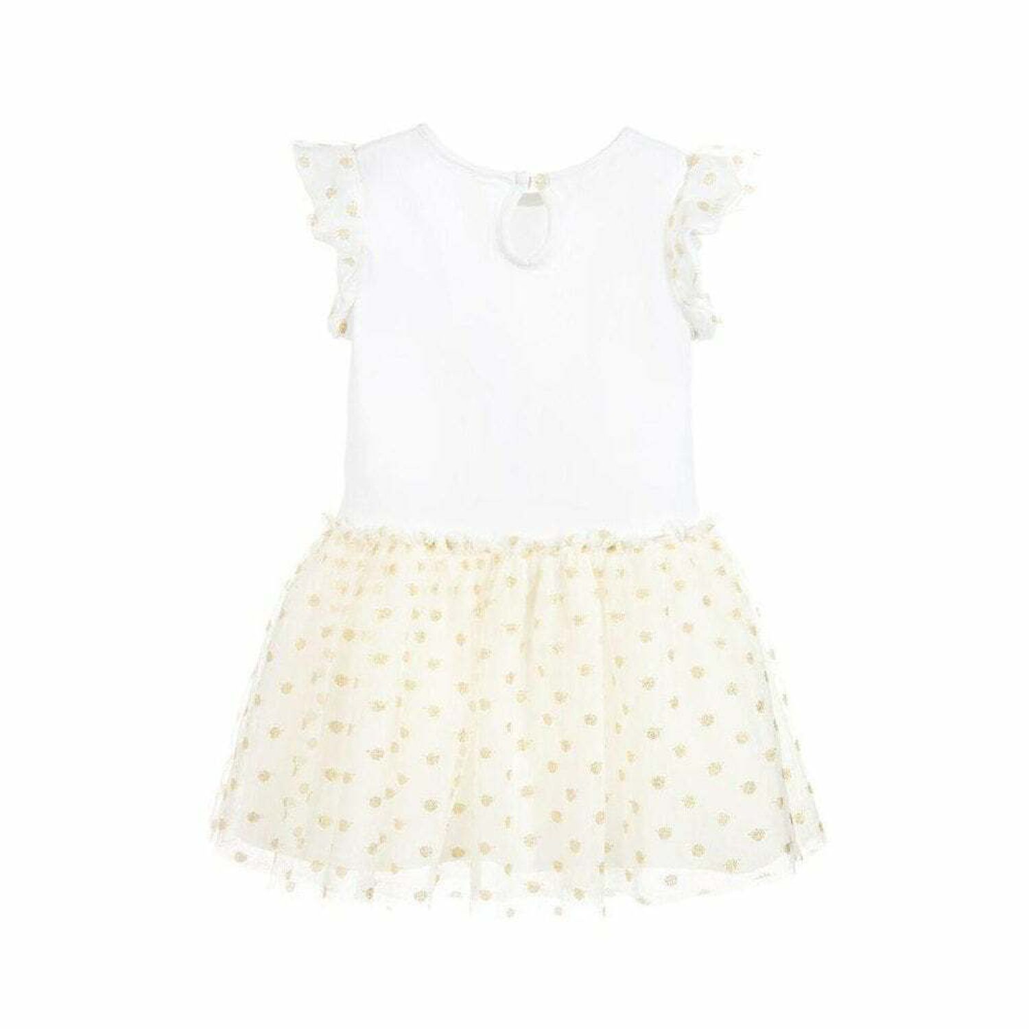 Girls Ivory & Gold Dress, 1, hi-res image number null