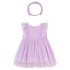 Younger Girls Lilac Tulle Dress Set, 2, hi-res
