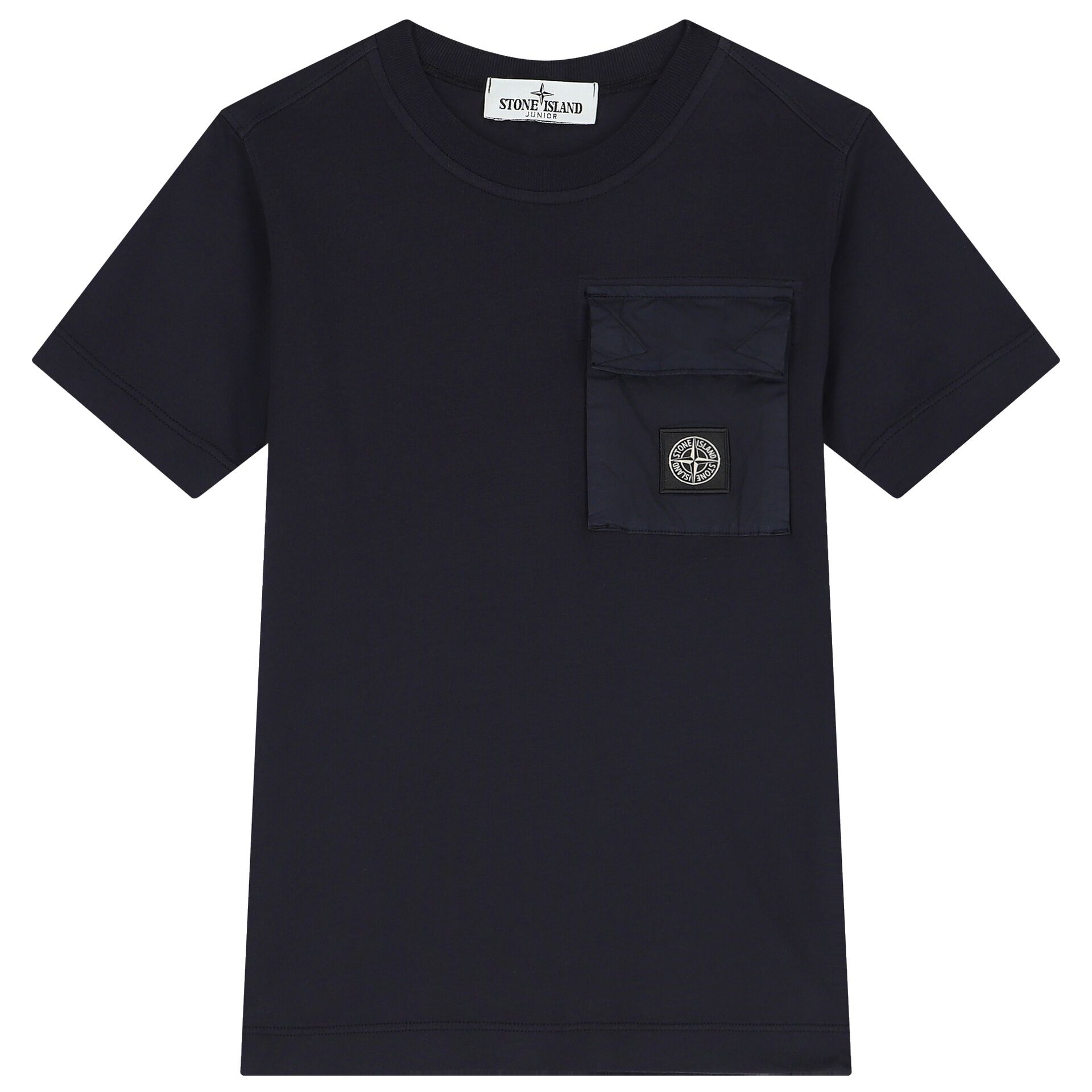 Stone Island Boys Navy Blue Logo T Shirt Junior Couture UK