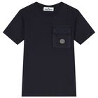 Boys Navy Blue Logo T-Shirt, 2, hi-res