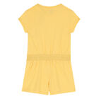 Girls Yellow Logo Playsuit, 1, hi-res