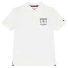 Boys White Logo Polo Shirt, 2, hi-res