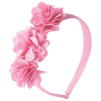 Girls Pink Flower Headband