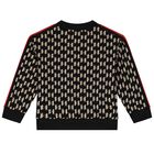 Boys Black Logo Sweatshirt, 1, hi-res