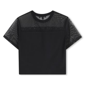 Girls Mini Me Black Logo T-Shirt