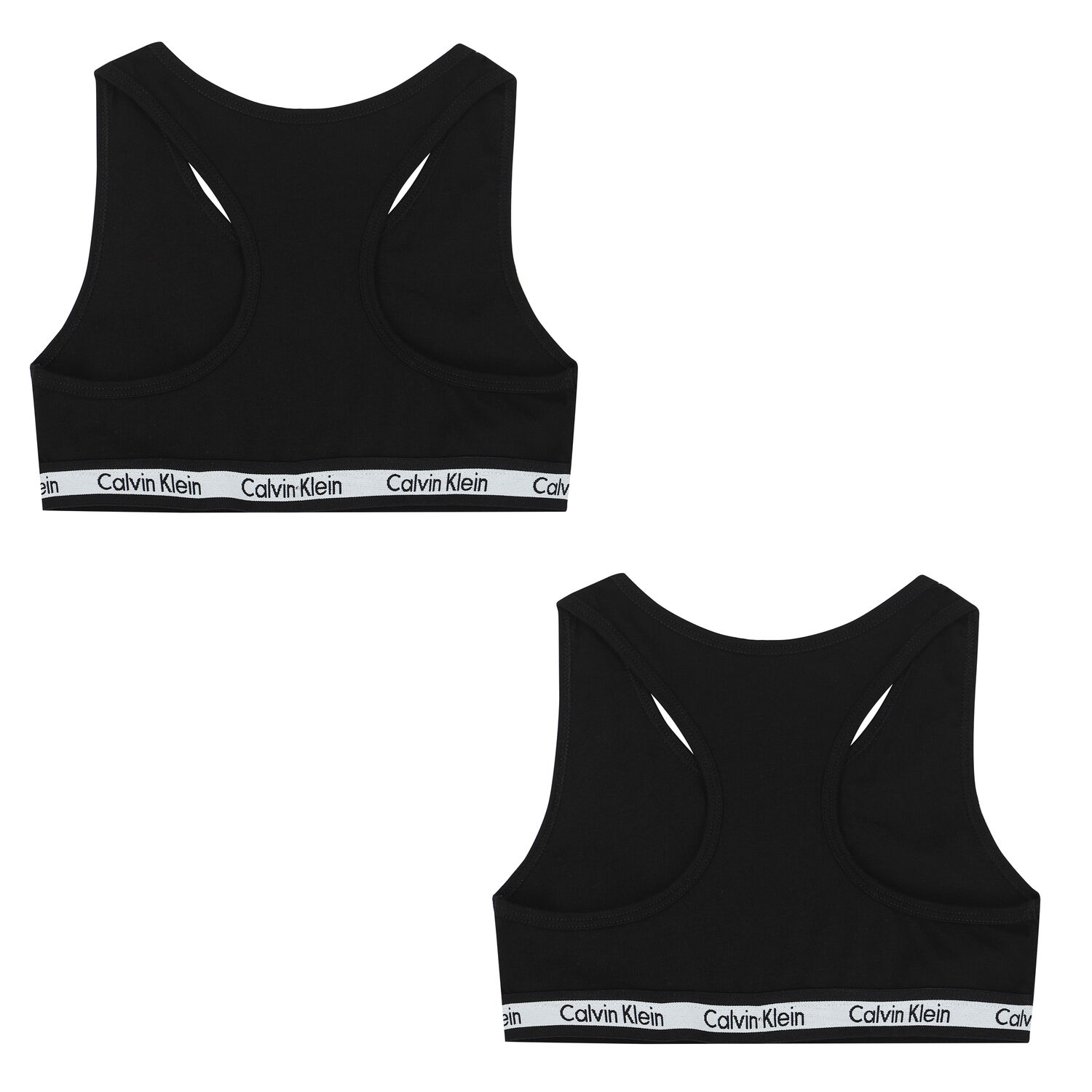 Girls Black Logo Bralette (2-Pack), 2, hi-res image number null