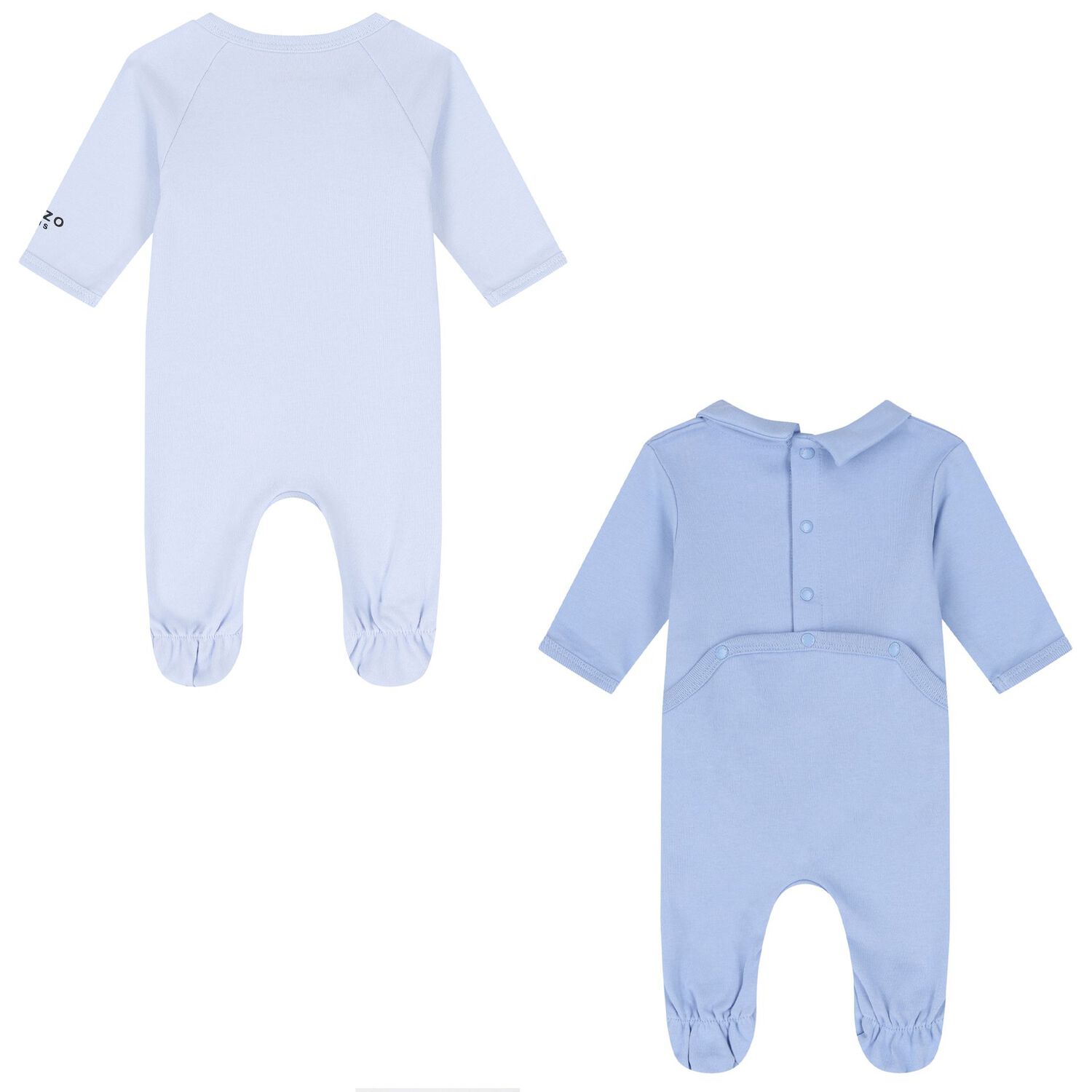 Blue Tiger Logo Babygrows ( 2 Pack ), 2, hi-res