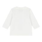 Baby Boys White Red Panda Logo Long Sleeve Top , 1, hi-res